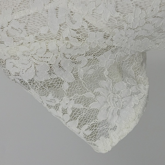 Abercrombie & Fitch Womens White Floral lace Sheer Top With Removable Liner S - Picture 10 of 16